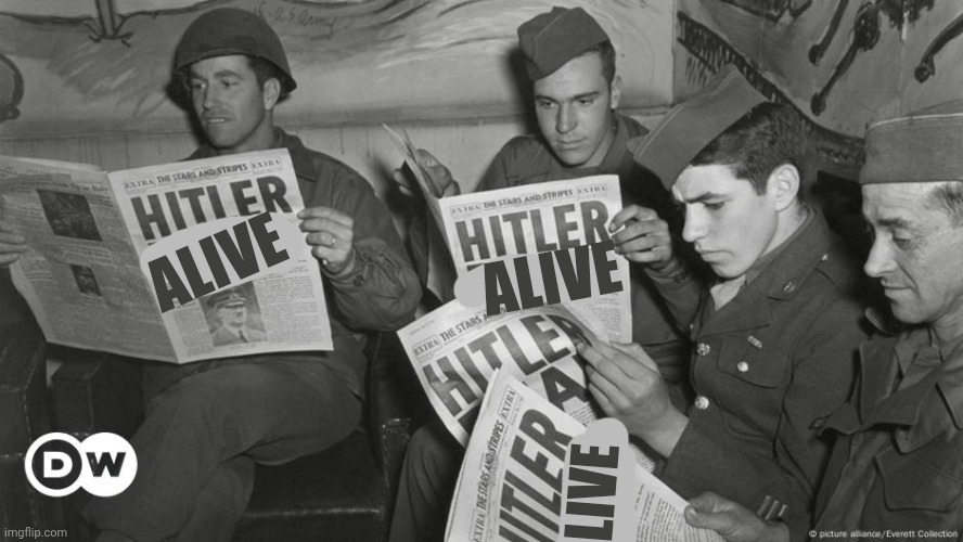 Hitler Alive Blank Meme Template