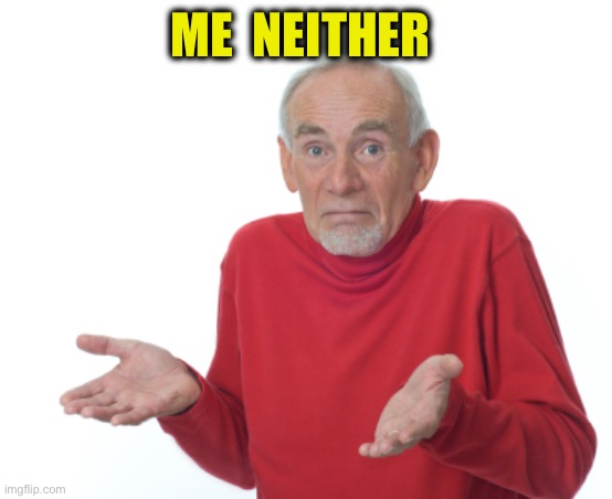 Guess I'll die  | Me  neither | image tagged in guess i'll die | made w/ Imgflip meme maker