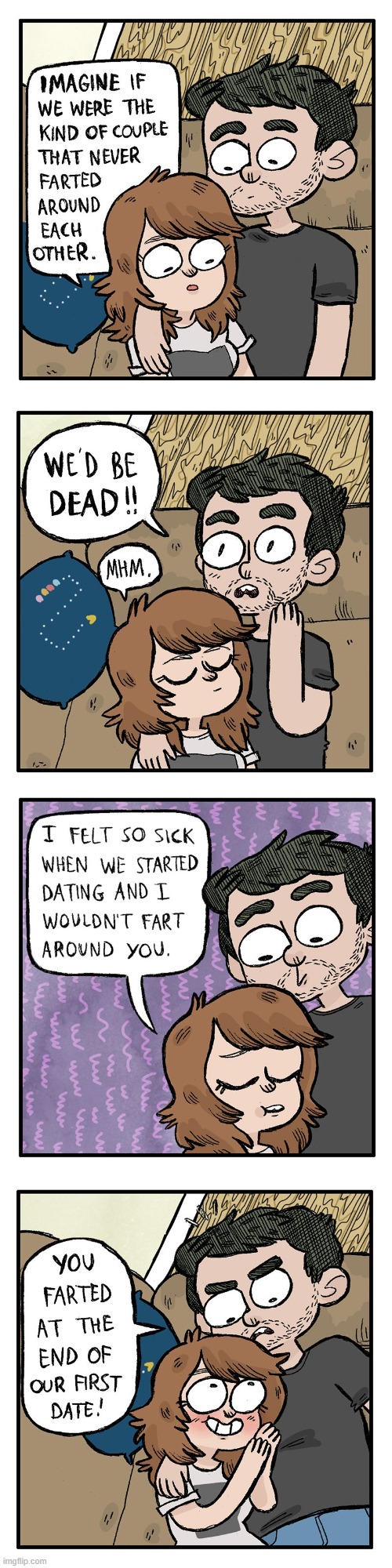 image tagged in couple,fart,farting,eww,ewww,ewwww | made w/ Imgflip meme maker