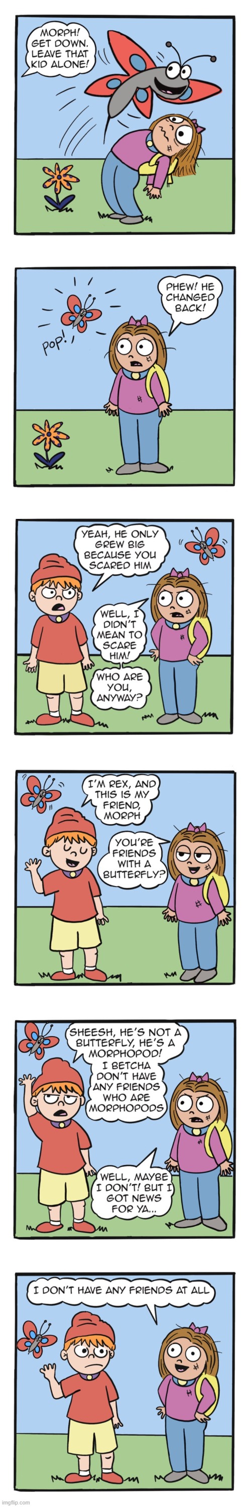 image tagged in humans,sally,rex,butterfly,friends,no friends | made w/ Imgflip meme maker