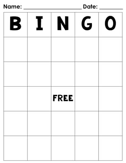 High Quality Custom Bingo Board Blank Meme Template