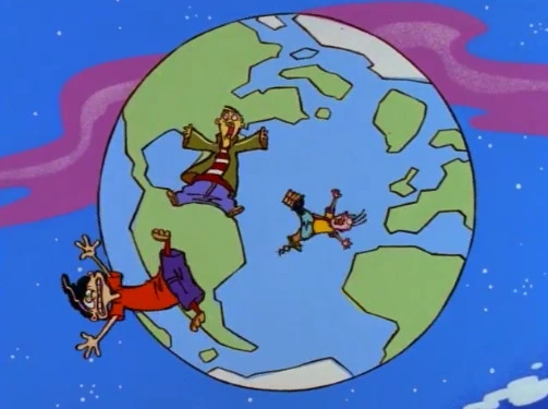 ed edd and eddy falling o The earth Blank Meme Template