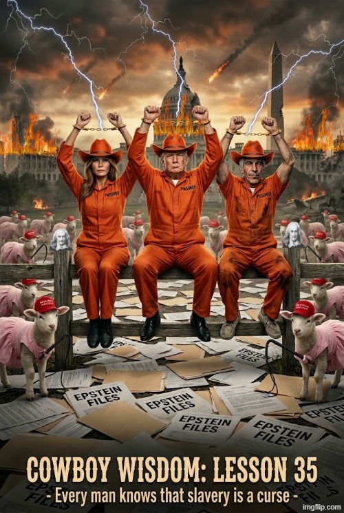 COWBOY WISDOM: LESSON 35 | image tagged in cowboy wisdom,cowboy father and son,prison,slavery,ah yes enslaved,memes | made w/ Imgflip meme maker