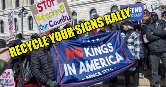No new ideas Rally | Recycle your signs rally | image tagged in gifs,democrats,democratic socialism,woke,liberalism | made w/ Imgflip meme maker