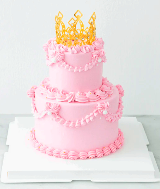 Pink Princess Cake Blank Meme Template