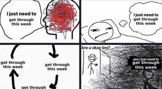 High Quality just gotta get through this week Blank Meme Template