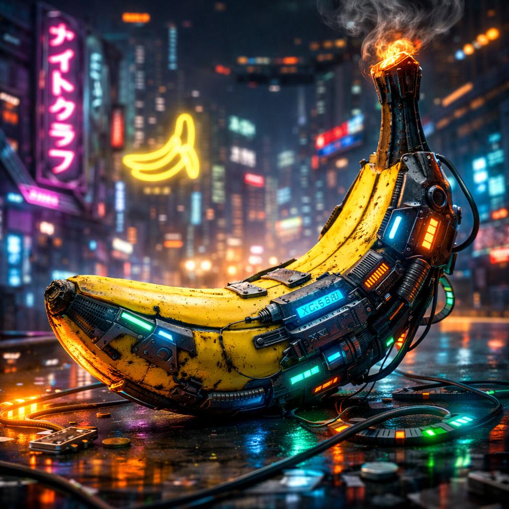 cyber banana Blank Meme Template