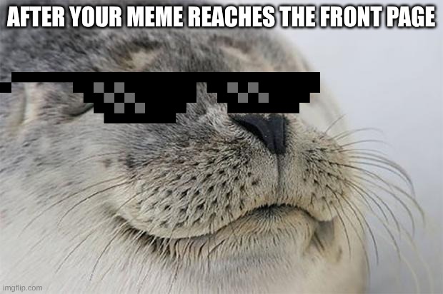 Satisfied Seal | after your meme reaches the front page | image tagged in memes,satisfied seal,funny,funny meme,funnymemes,funny memes | made w/ Imgflip meme maker