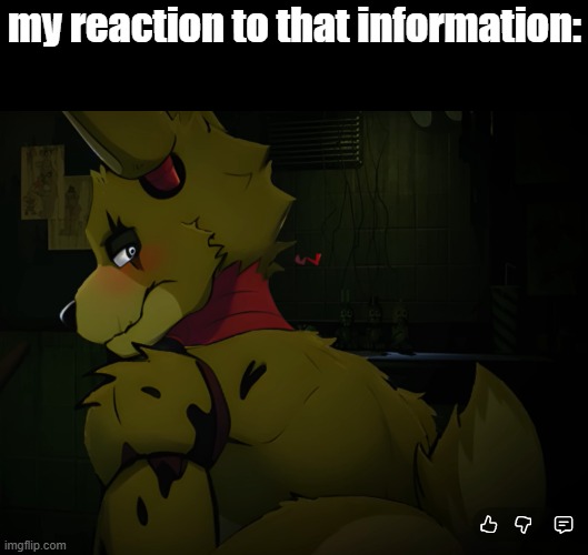my reaction to that information: | made w/ Imgflip meme maker