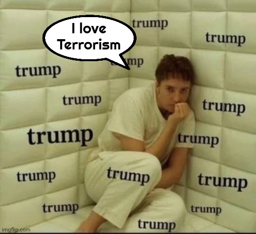 TDS sufferer | I love
Terrorism | image tagged in tds sufferer | made w/ Imgflip meme maker