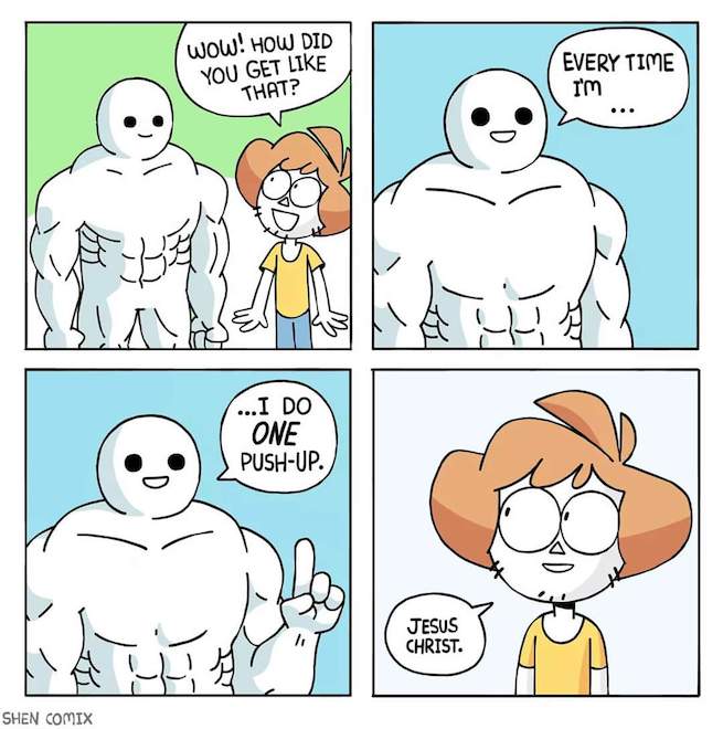 One Pushup Blank Meme Template
