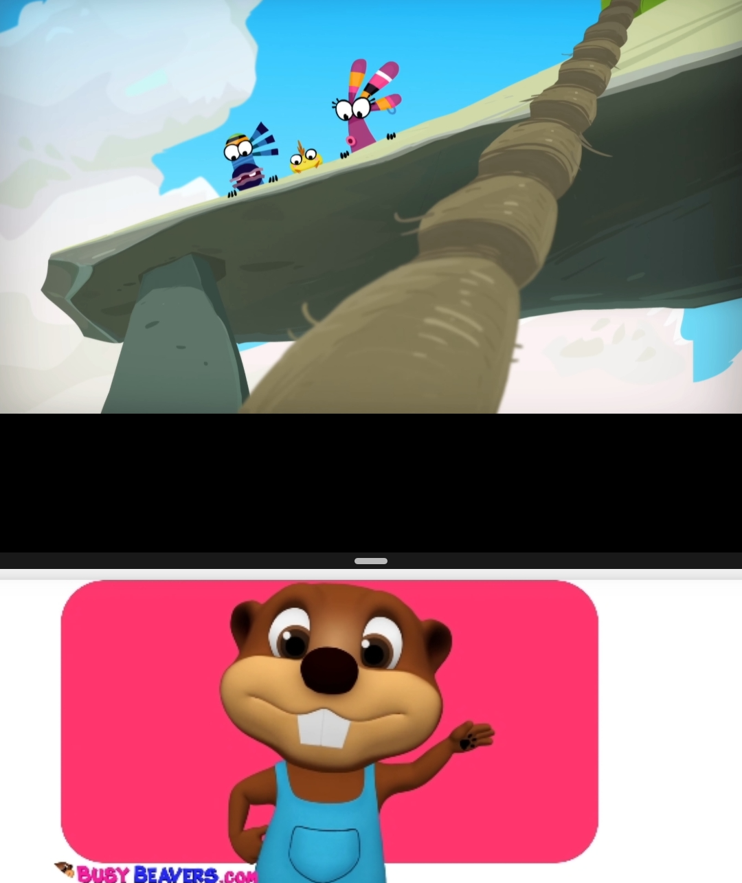 Billy the beaver meets juga and yusi a little fish Blank Meme Template