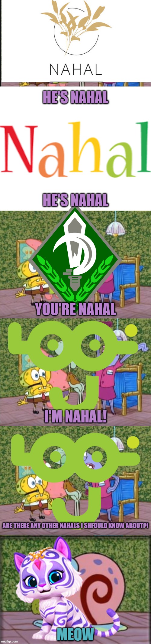 he's nahal; he's nahal; you're nahal; i'm nahal! are there any other nahals i shfould know about?! meow | image tagged in memes | made w/ Imgflip meme maker