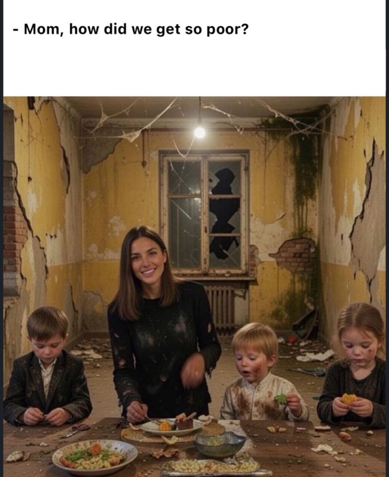 mom how did we get so poor Blank Meme Template