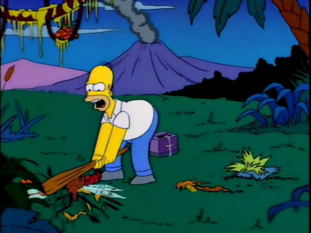 homer past Blank Meme Template