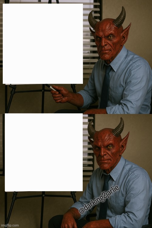 Devil before & after notepad Blank Meme Template