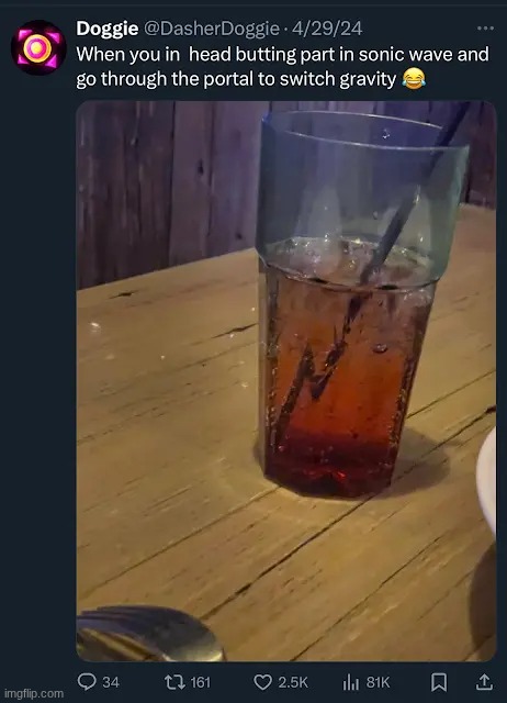 When you in head butting part in sonic wave and go through the portal to switch gravity | made w/ Imgflip meme maker