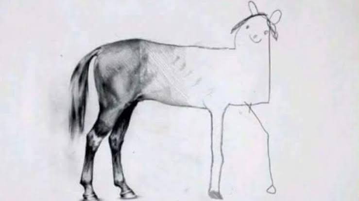 drawing horse Blank Meme Template
