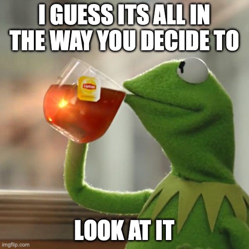 But That's None Of My Business | I guess its all in the way you decide to; look at it | image tagged in memes,but that's none of my business,kermit the frog | made w/ Imgflip meme maker