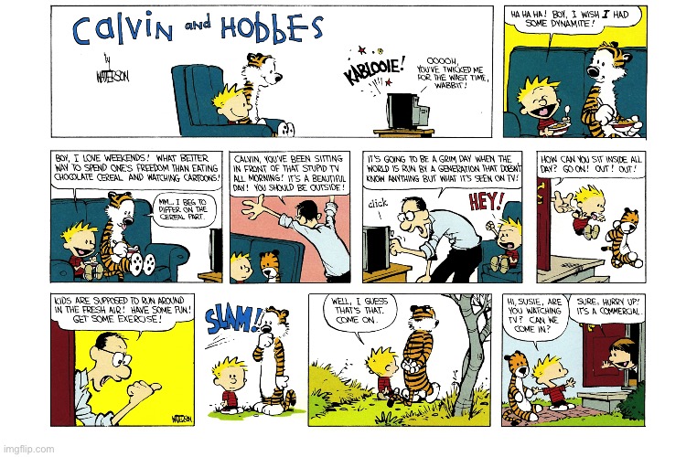 image tagged in calvin and hobbes,comics | made w/ Imgflip meme maker