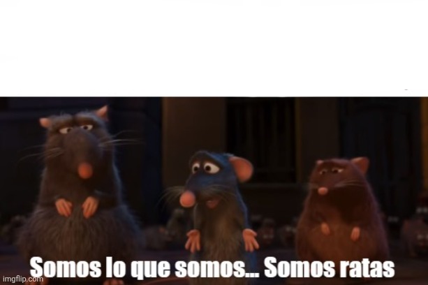 High Quality somos lo que somos somos ratas Blank Meme Template