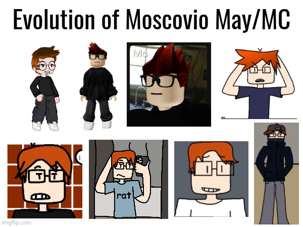 Evolution of MC (2024-present) | Evolution of Moscovio May/MC | image tagged in evolution,mc,moscovio may | made w/ Imgflip meme maker