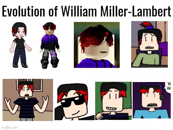 Evolution of William Miller-Lambert | made w/ Imgflip meme maker
