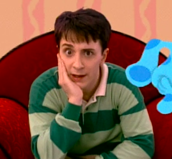 Steve Burns Blues Clues Thinking Blank Meme Template