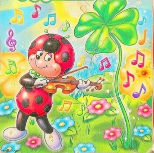 Cococinel coccinelle dessin animé fille héroïne avec un trèfle magique | image tagged in cococinel | made w/ Imgflip meme maker