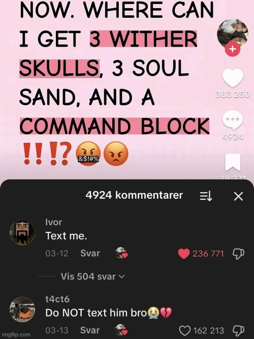 Recipe for disaster | image tagged in minecraft story mode | made w/ Imgflip meme maker