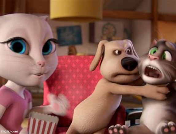 when bro starts explaining his ocs lore in front of the hoes | image tagged in talking tom getting choked | made w/ Imgflip meme maker