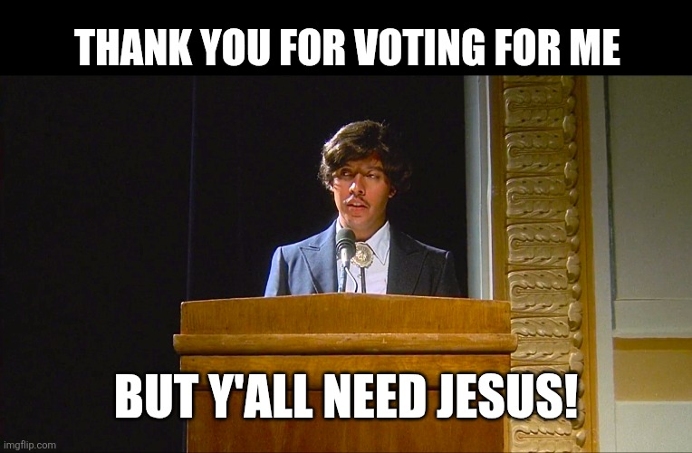 Pedro | Thank you for voting for me But y'all need Jesus! | image tagged in pedro | made w/ Imgflip meme maker