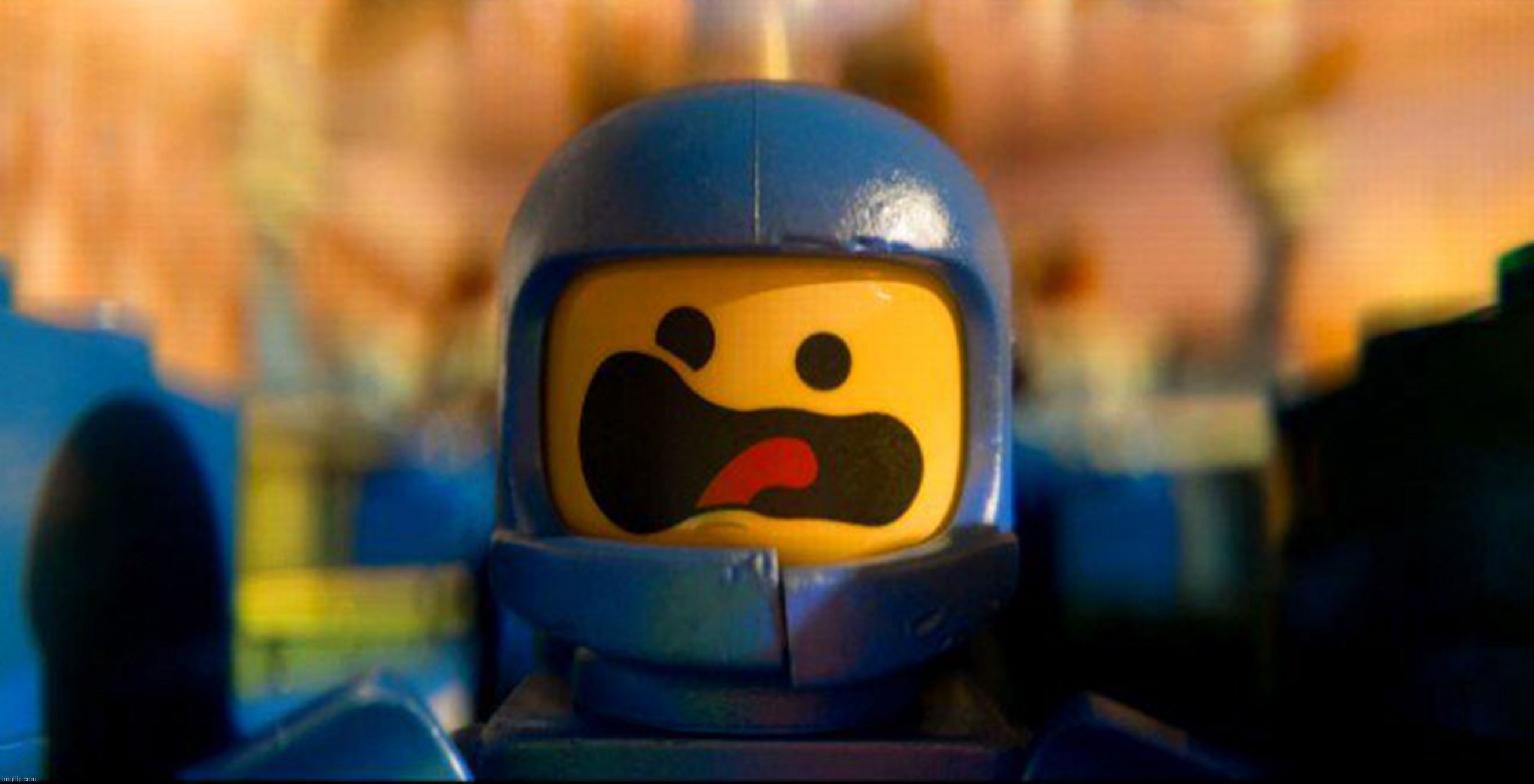 Lego Benny Spaceship Freak Out | image tagged in lego benny spaceship freak out | made w/ Imgflip meme maker