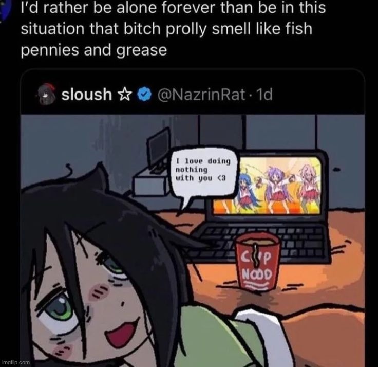 "girlfailure" TRANSLATING.... "im a stupid loser who doesn't take care of themselves" | made w/ Imgflip meme maker