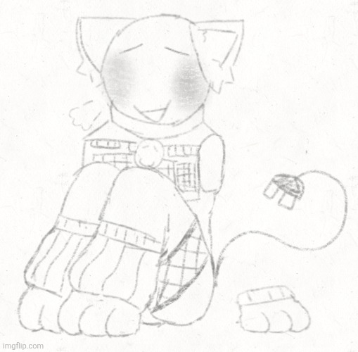 Another doodle of my persona ! Theyre a machine : 3 | image tagged in robot,femboy,cat,meow,relax,silly | made w/ Imgflip meme maker