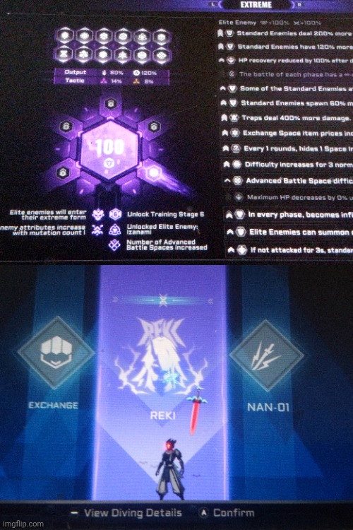 BBEE Extreme Mode level 100 -- Dead Cells Beheaded run | image tagged in blazblue entropy effect,dead cells,gaming,video games,nintendo switch,screenshots | made w/ Imgflip meme maker