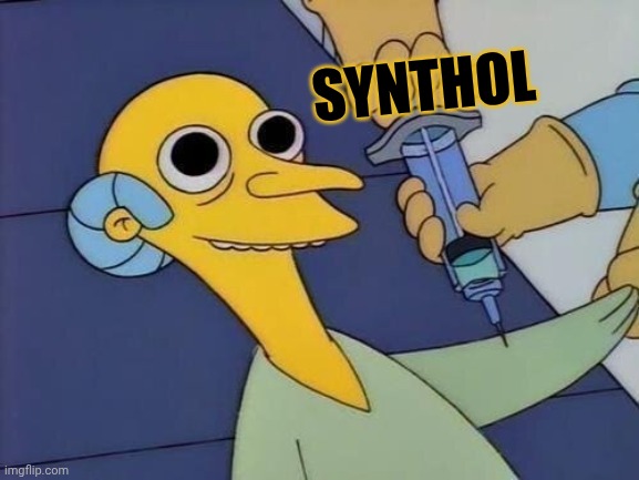 Synthol | Synthol | image tagged in mr burns drug syringe | made w/ Imgflip meme maker
