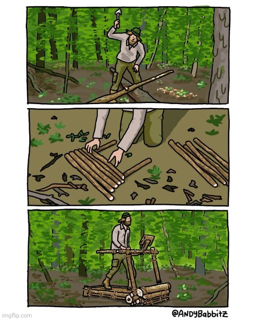 Treadmill | image tagged in wood,treadmill,invention,exercise,comics,comics/cartoons | made w/ Imgflip meme maker