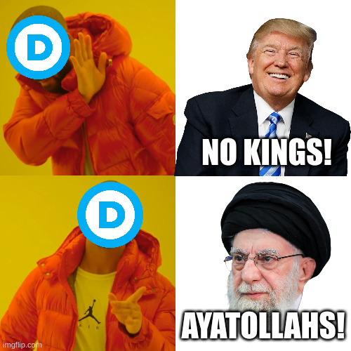 Drake Hotline Bling Meme | no kings! ayatollahs! | image tagged in memes,drake hotline bling | made w/ Imgflip meme maker