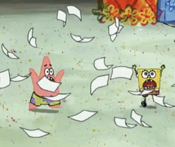 Floating Newspapers Blank Meme Template