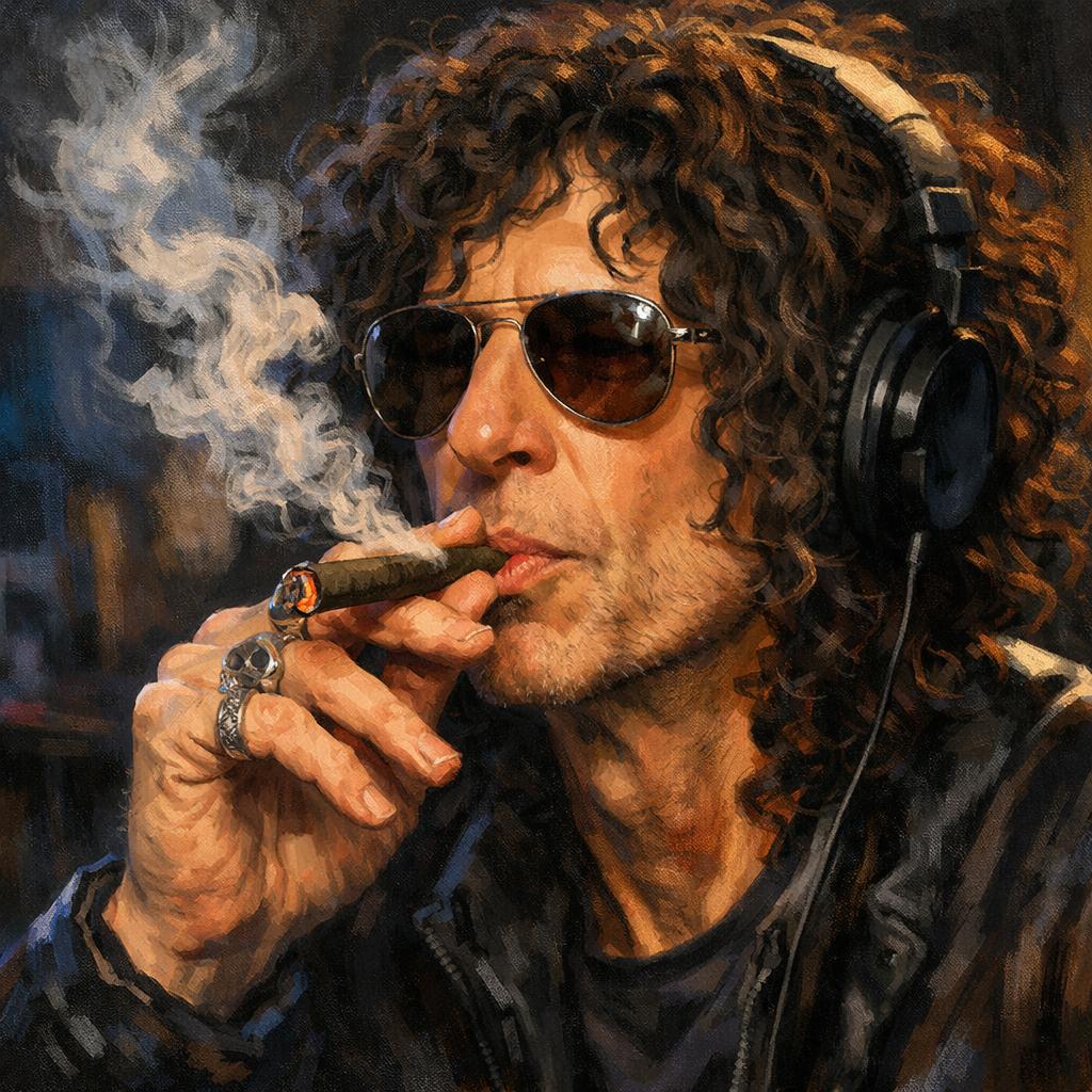 Howard Stern smoking a blunt Blank Meme Template