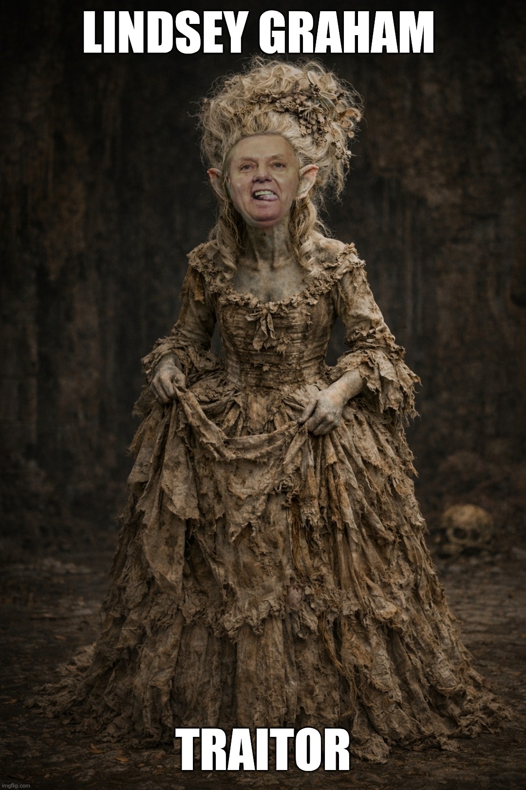 American Sellout | Lindsey Graham; Traitor | image tagged in lindsey graham,iran war,coward,simp | made w/ Imgflip meme maker