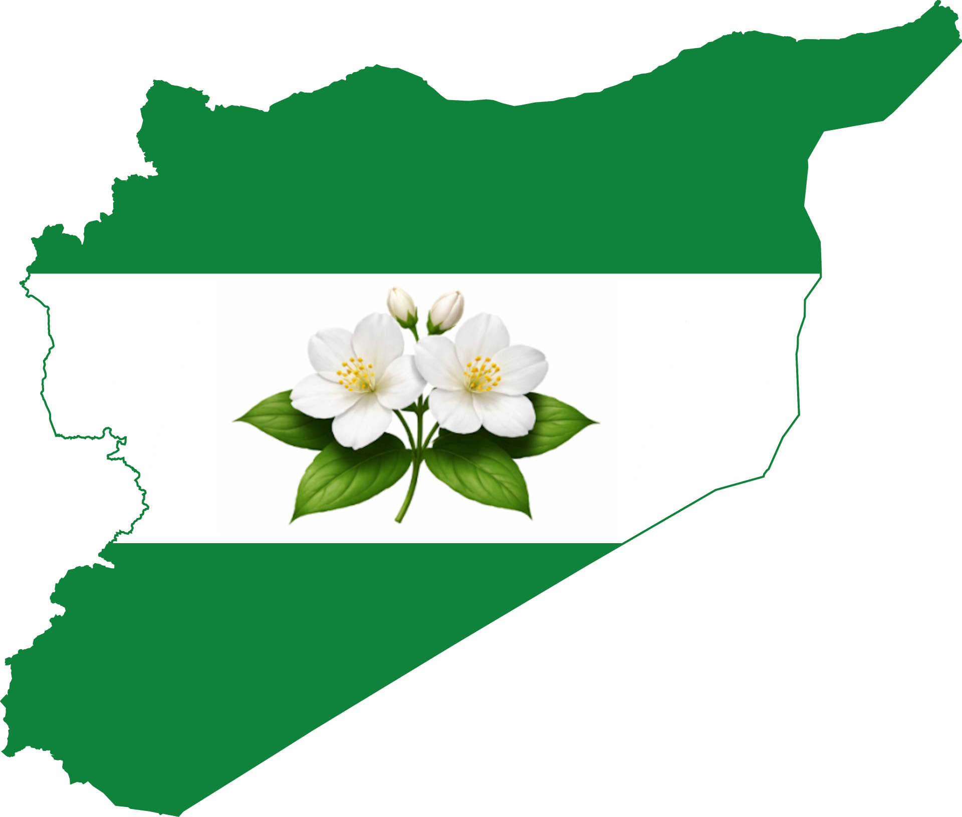 Jasmine Syrian Flagmap (Third Syrian Opposition) Blank Meme Template