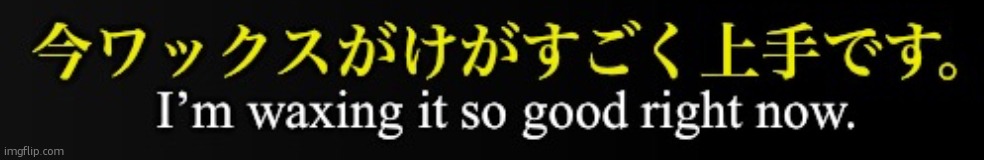 I’m waxing it so good right now | image tagged in i m waxing it so good right now | made w/ Imgflip meme maker