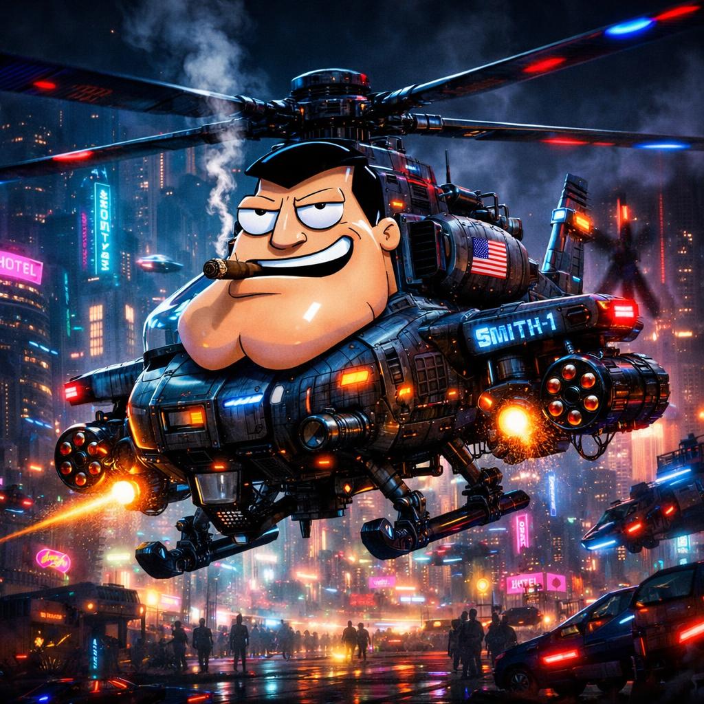 American Dad Stan Smith is a helicopter Blank Meme Template