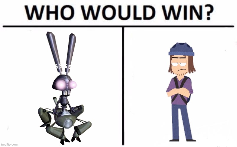 Pink (Raving Rabbids) vs. Suction Cup Man | image tagged in memes,who would win,rabbids,suction cup man | made w/ Imgflip meme maker