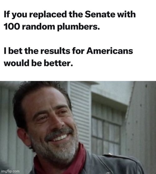 Replace them with Plumbers | image tagged in negan,plumber | made w/ Imgflip meme maker
