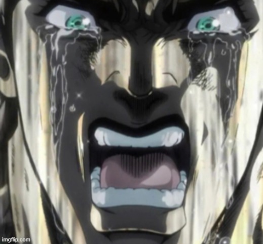 Crying Joseph jojo | image tagged in crying joseph jojo | made w/ Imgflip meme maker