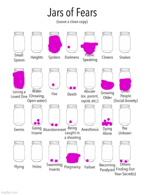 I have no title:P | image tagged in jar of fears clear version | made w/ Imgflip meme maker