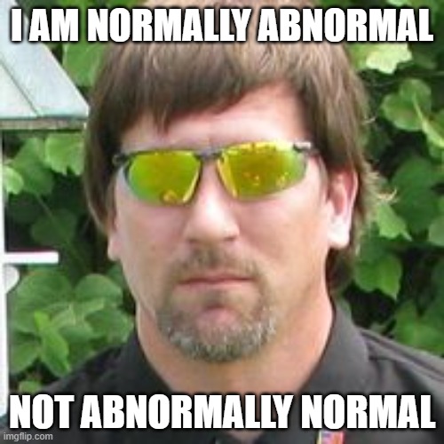 Aby Normal | I am normally abnormal; not abnormally normal | image tagged in why can't you just be normal | made w/ Imgflip meme maker